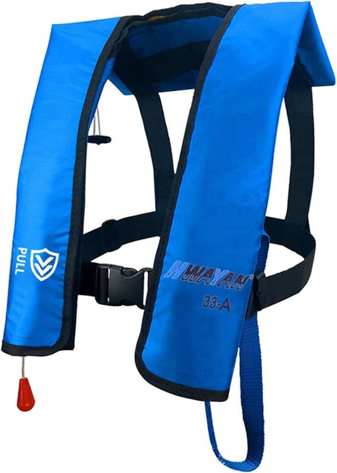 Automatic/Manual Inflatable Life Jacket| Inflatable PFD Kayak Vest Adult| Life Vest for Adults| Outdoor Water Sports| Supports up to 330 lbs|33g of Carbon Dioxide Cylinder