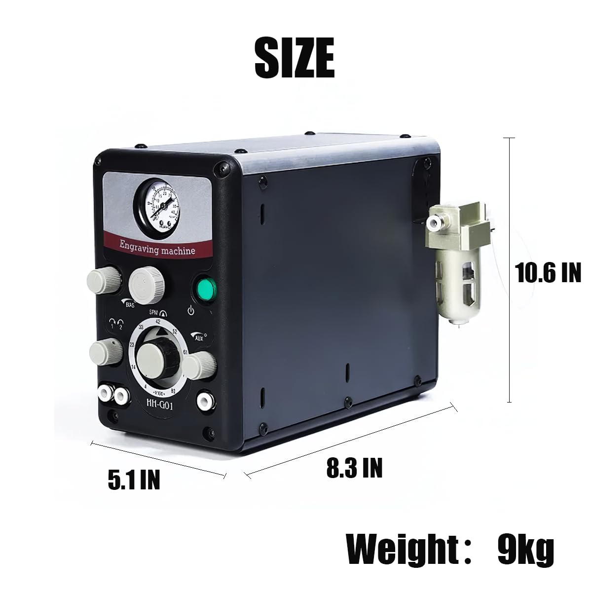 Pneumatic Impact Engraving Machine Pneumatic Engraver Machine Hand Engraving Stone Setting Tools Engraving Machine for Jewelry Making Metal Engraving and Carving