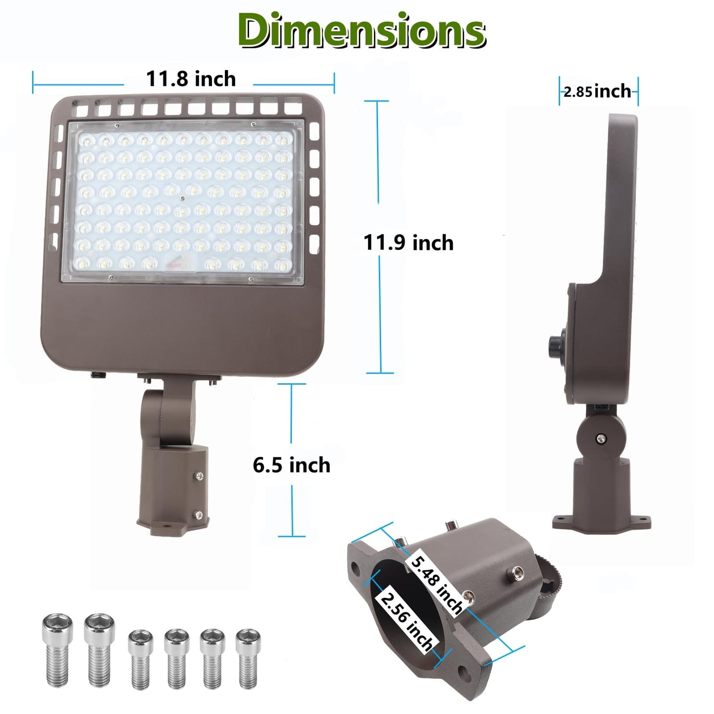 2PACK 200W LED Parking Lot Light with Dusk to Dawn Photocell, Slipfitter Mount and Wall Mount Commercial Outdoor Lighting, 100-277V 28000LM 5000K, ETL Commercial LED Security Flood Lights