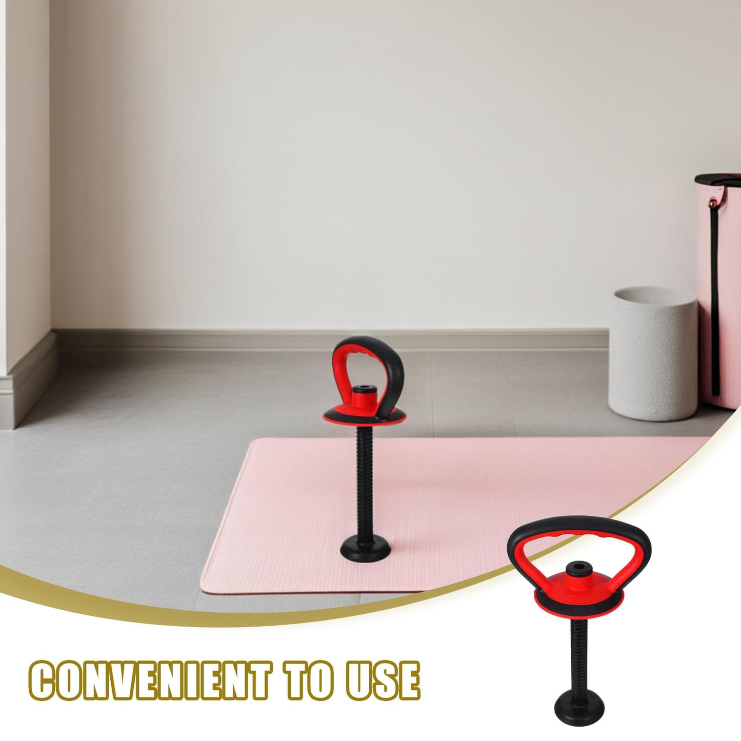 FOYTOKI Adjustable Kettlebell Handle with Stable Base and Nut Quick Assembly Ergonomic Grip for Strength Training Full Body Workouts Home Gym 14.17X7.28X4.80In