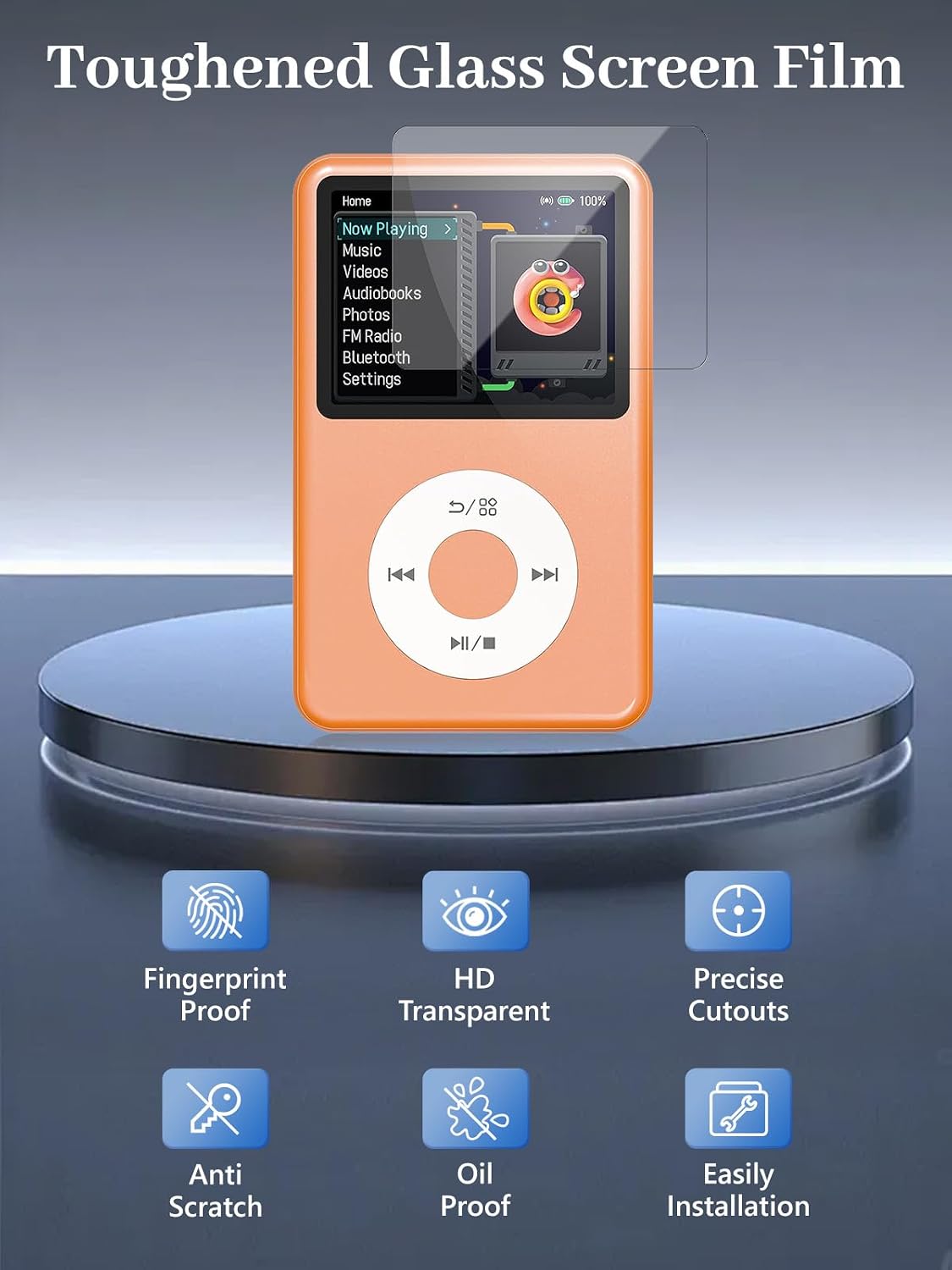 Arxonis Y1 MP3 6H Screen Protector for Innioasis Player, Hardness Tempered Glass, Anti-Fingerprint,Anti-Scratch, Easily