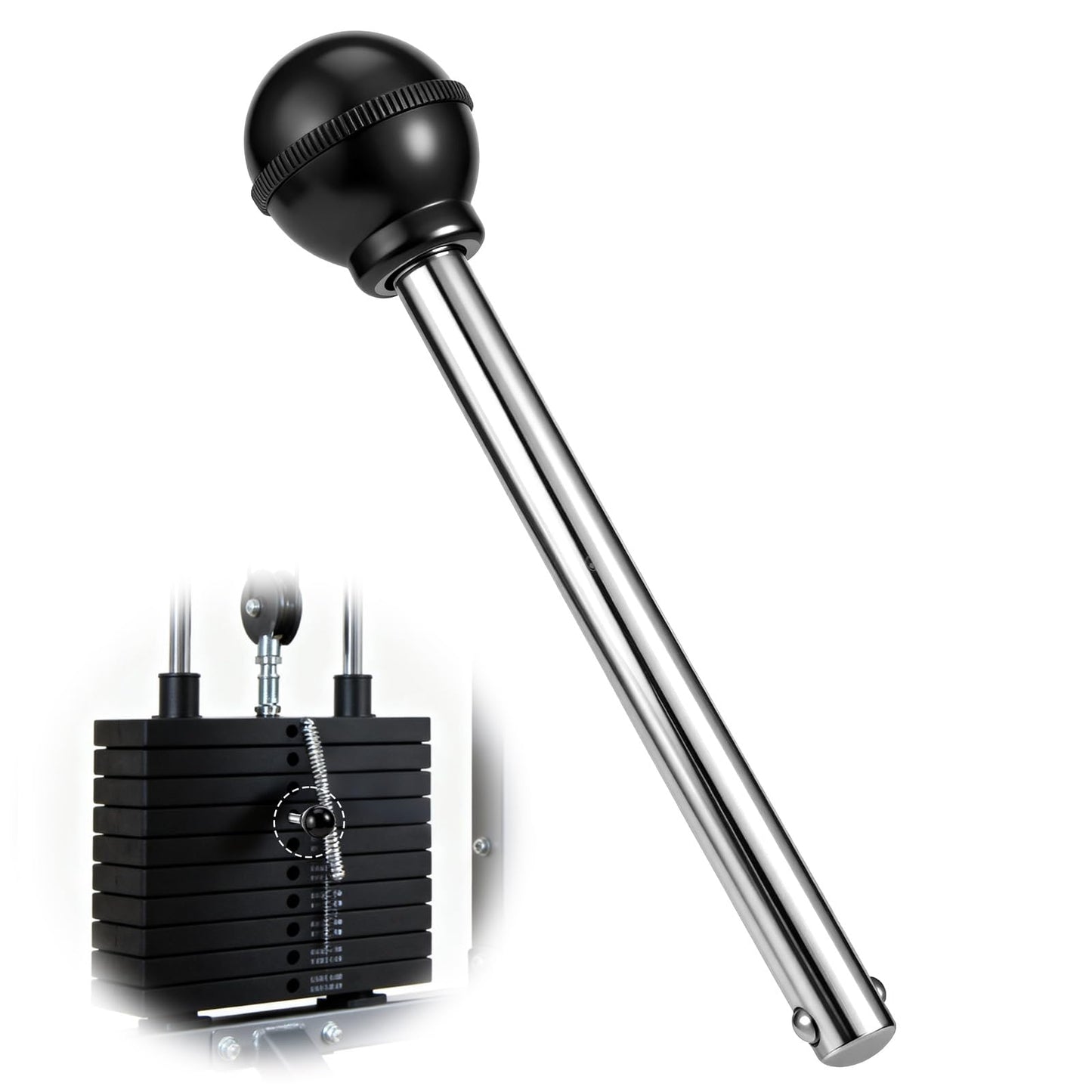 Gym Pins for Weight Stack, Weight Pins for WeightStack Machine 3/8" Diameter Weights Stacks Pin Black Heavy Duty Replacement Weights Machine Pin for Fitness Home Gym Strength Training Equipment