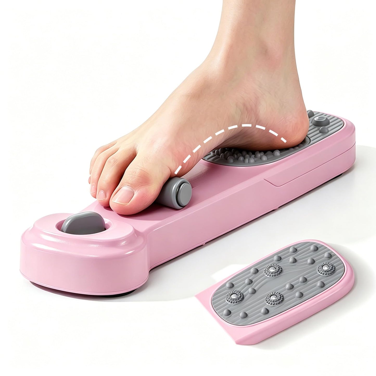 Foot Arch Trainer & Flat Foot Corrector - Adjustable Resistance Exerciser with Magnetic Massage Roller for Plantar Fasciitis, Ballet & Rehab