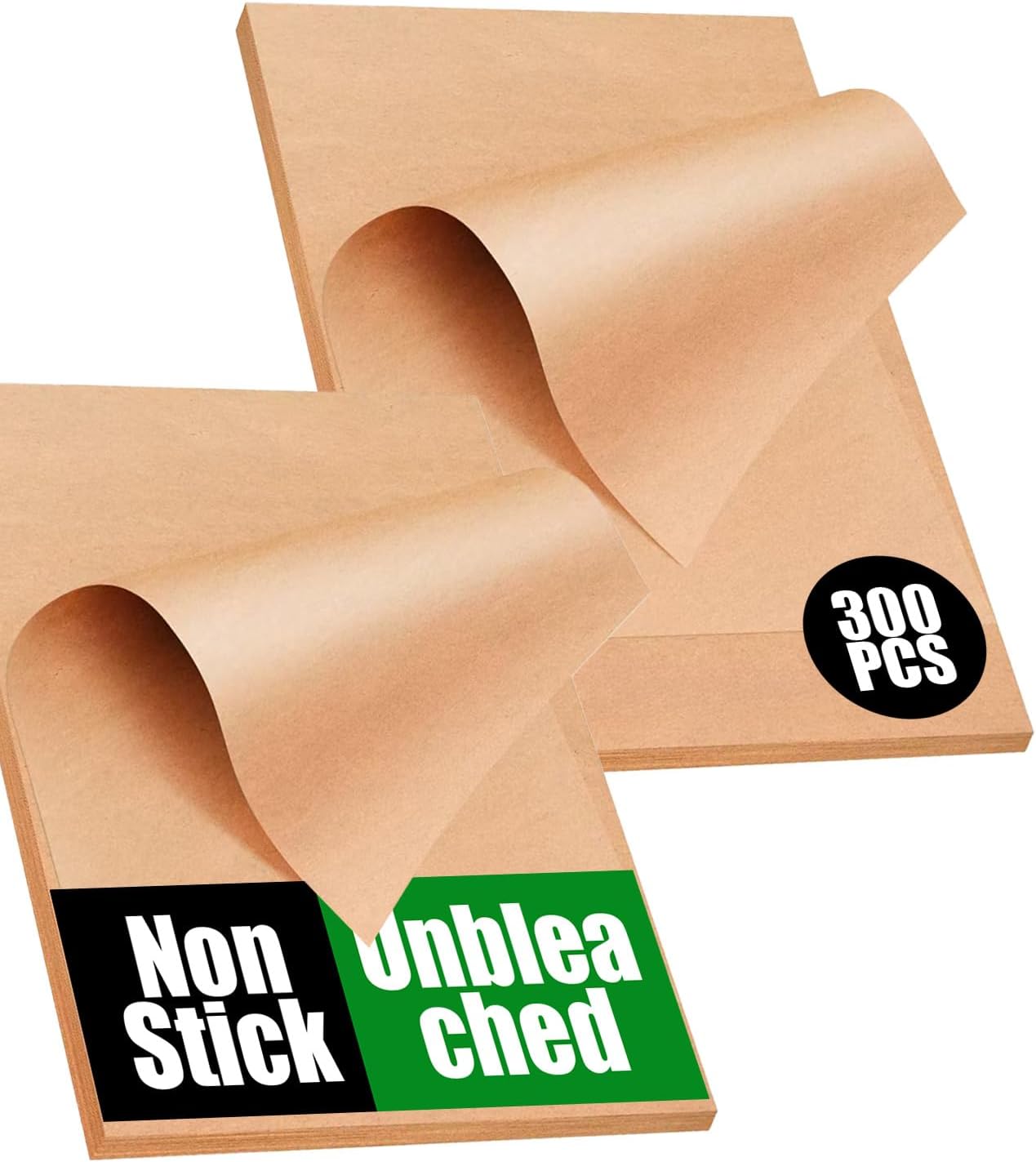 Unbleached Parchment Paper Sheets by [Brand Name] - 300 Non-Stick, Non-Toxic 12x16 Inch Baking Sheets for Oven, Grilling & Air Fryer