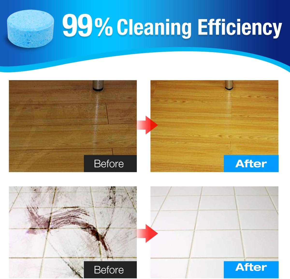 Swiffer | Cleaning Tablets for Power Mop - Effective Stain Removal for Kitchen & Bathroom