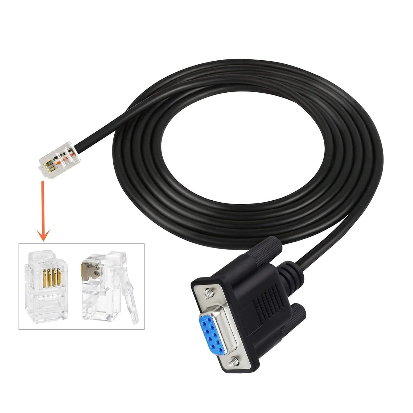 KEIYANA DB9s RS232 RJ9 4P4C 93920 to for GEMNEX Hand Controller Firmware Upgrading PC Asiair Guide Cable