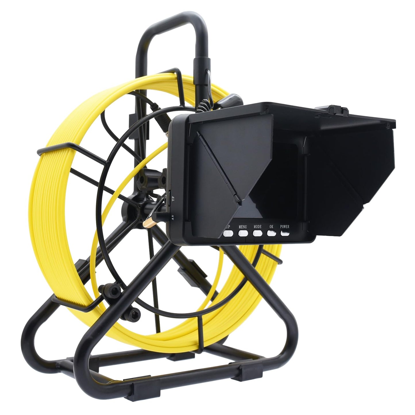 KAOLALI Endoscope Sewer Camera with Light Pipeline Inspection Endoscope Camera 5” high Resolution Screen 6 LED Light with DVR Function Snake Cable Waterproof for Sewer Line Home Pipe Plumbing