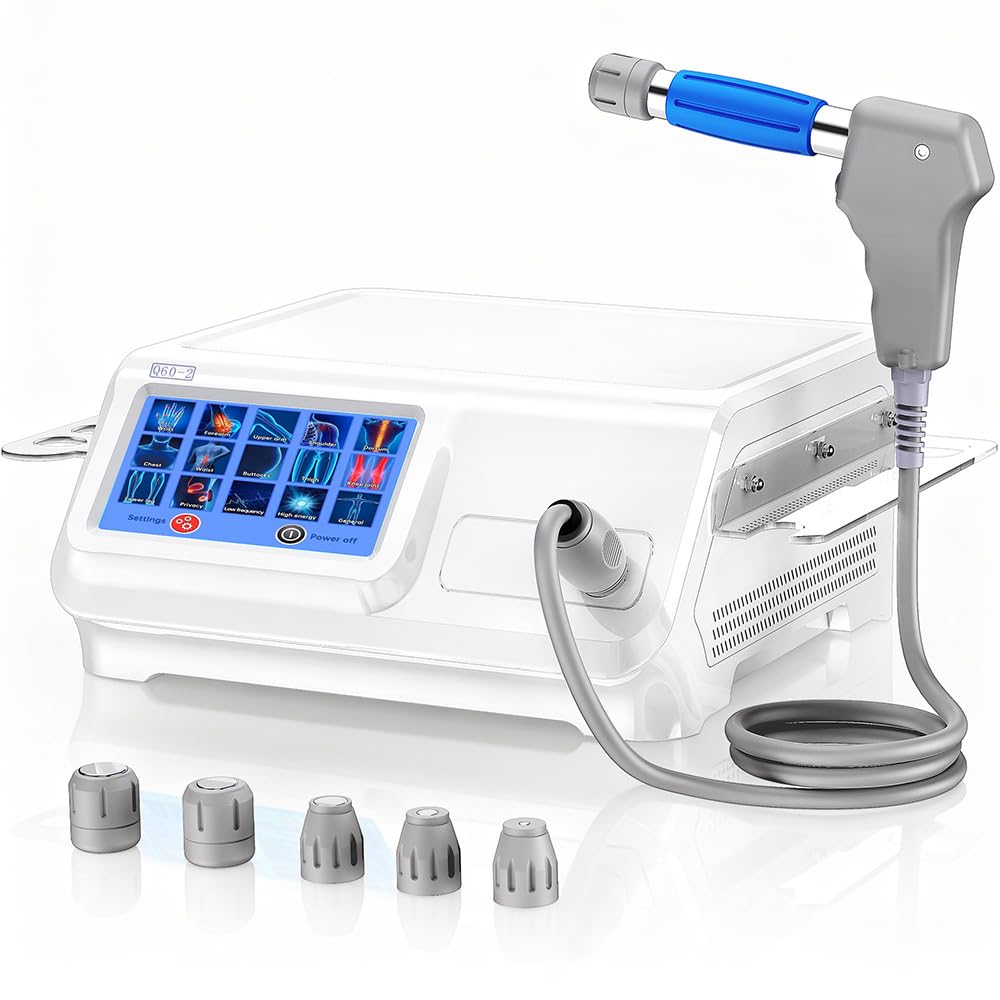 Kalecope 2026 upgraded Shockwave Therapy Machine Extracorporeal Physiotherapy Device for Pain Relief Deep Tissue Massager for Back, Elbow, Foot & Shoulder Non-Invasive, Painless, No Side Effects Q60-2