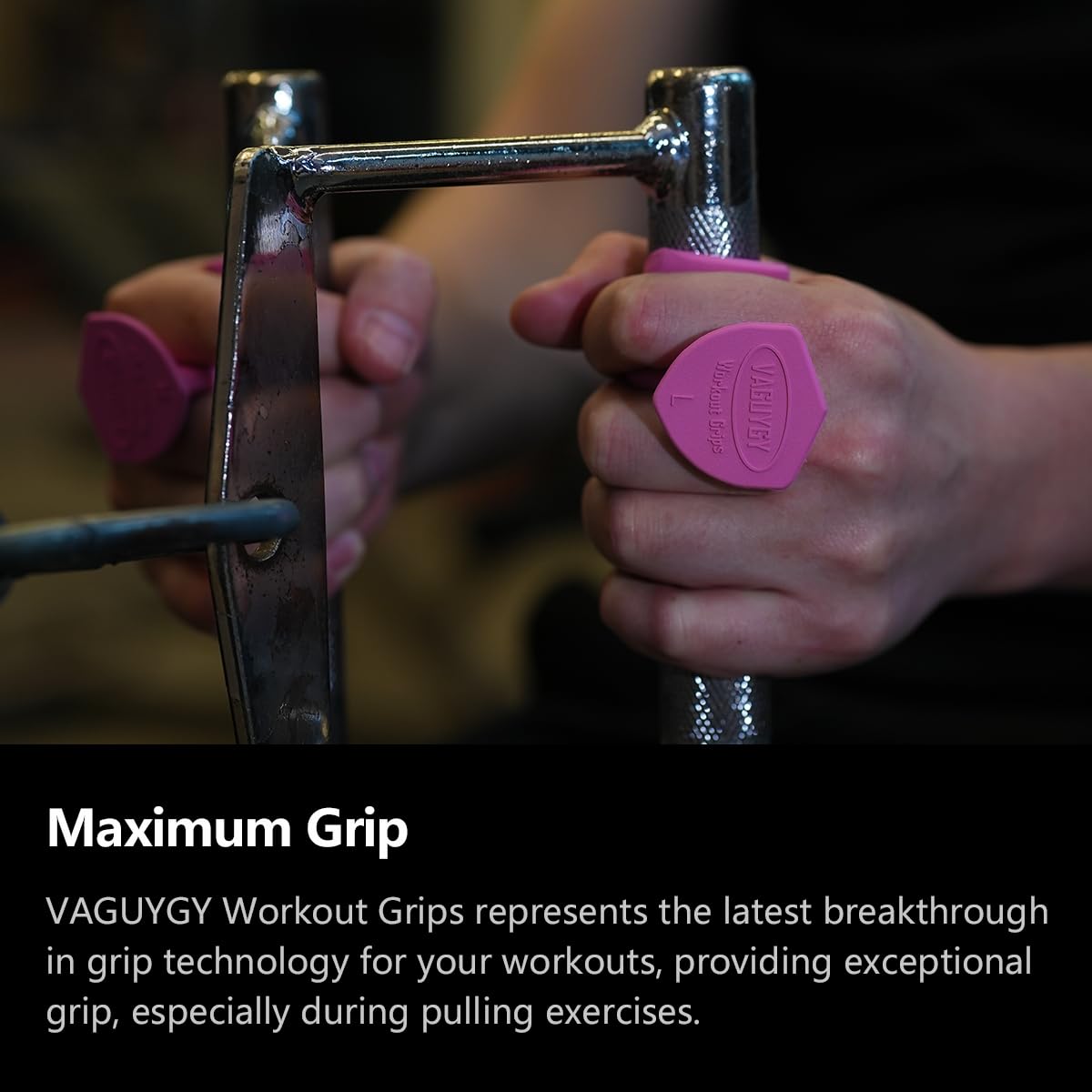 VAGUYGY Workout Grips,Rubber Fingerless Gym Gloves, Pull Up Grips for Men Women Crosstraining Palm Grips Hand Protection，Suitable for Gym & Home Workouts, Improves Grip Strength(1,pink)