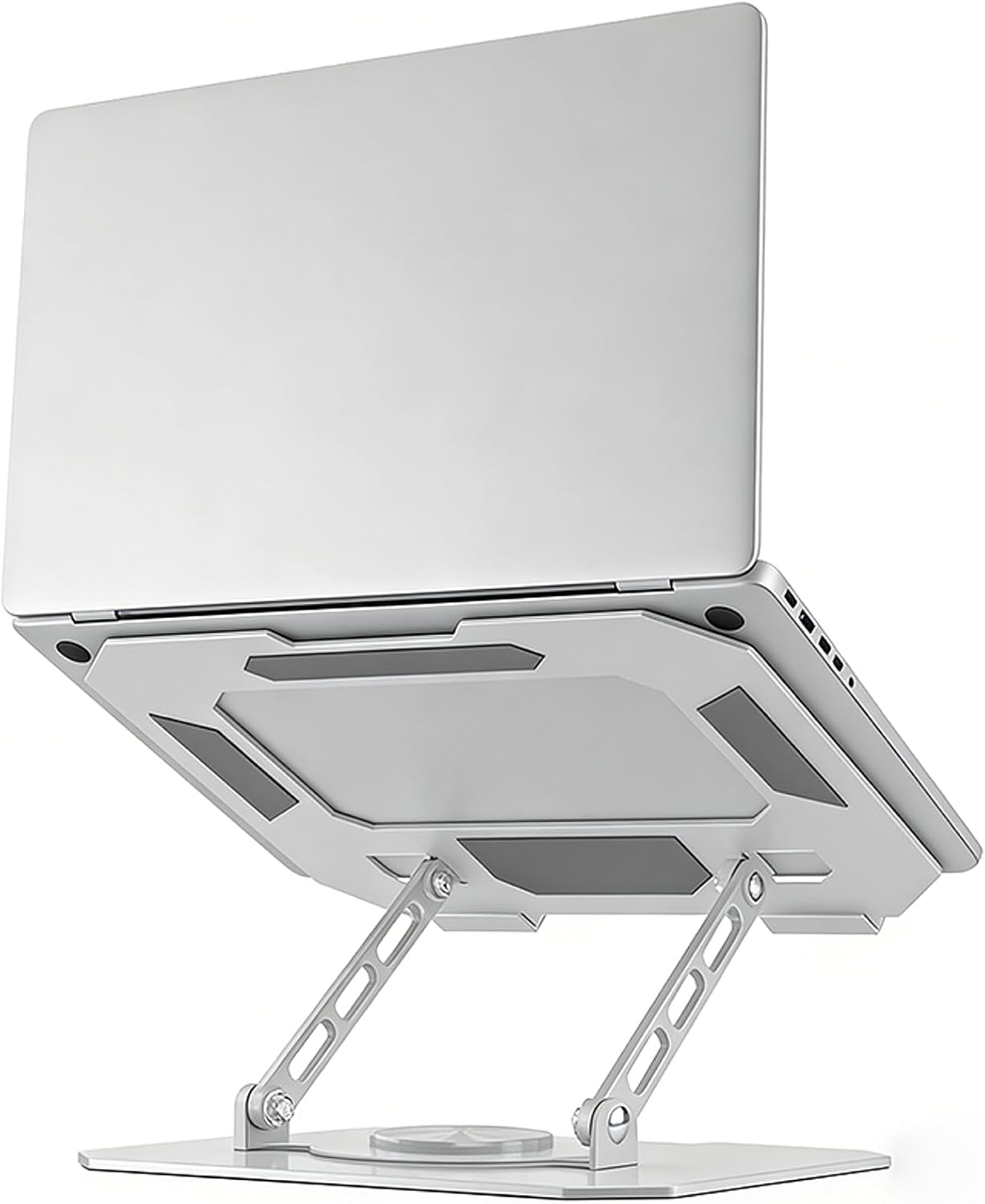 Generic 360 10-16 Inch Rotating Laptop Stand for Desk, Heavy Duty Solid Steel Ergonomic Laptop Riser, Foldable Portable