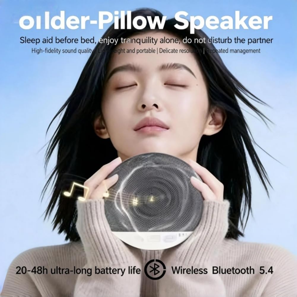 Generic Bluetooth Pillow Speaker forSleeping, Portable Wireless White Noise Sleep Timer Pillow speakerFor Heavy