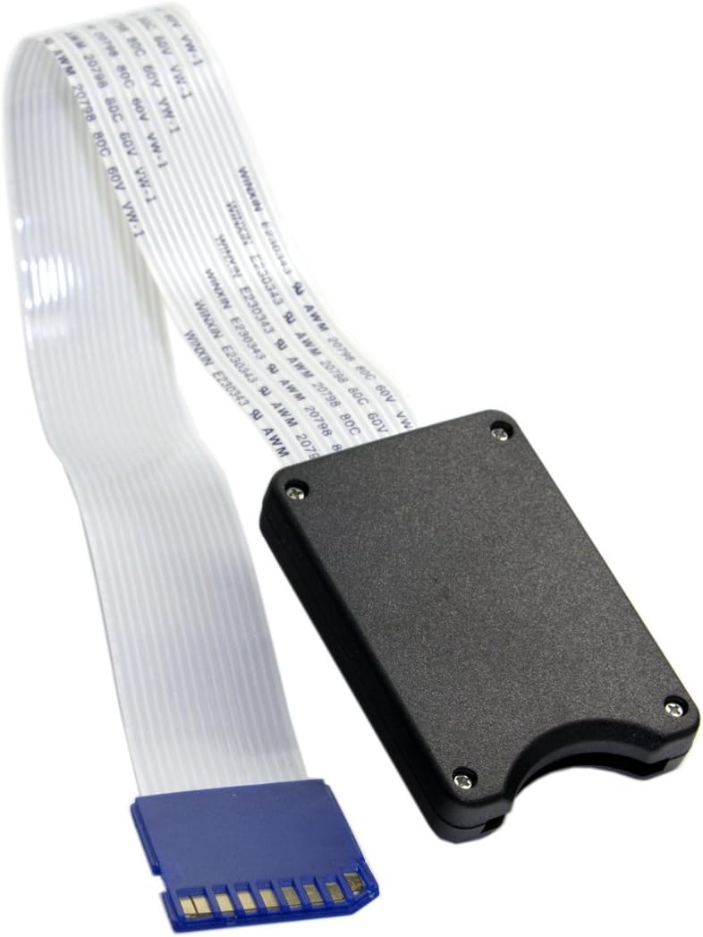 JSER 25cm Standard SD SDHC Male to SD Female Extension Memory Card Kit Soft Flat FPC Cable Extender Compatible for GPS