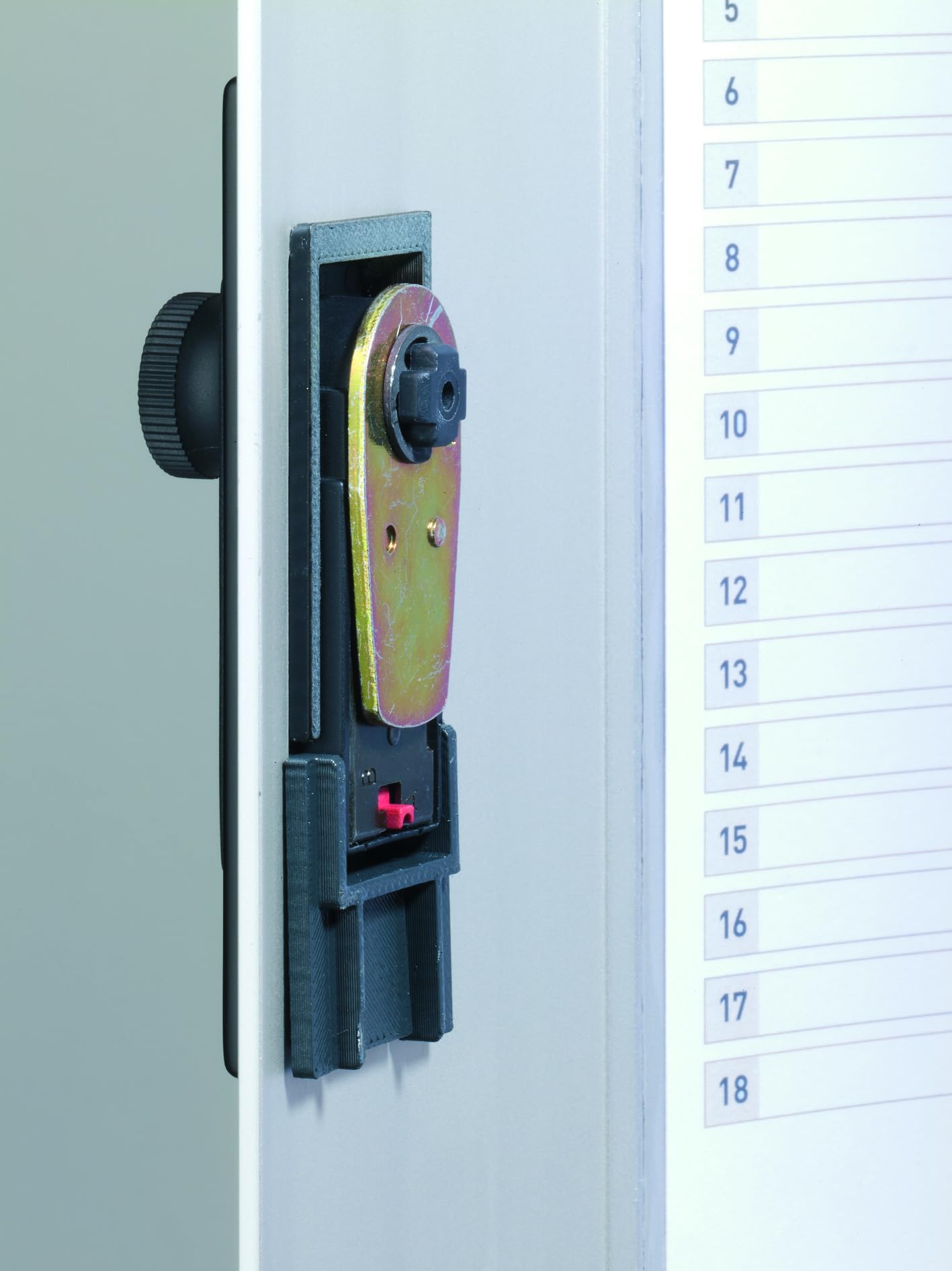Durable Key Safe Box Plus - Wall Mounted Key Holder Cabinet with Combination Lock Holds 54 Key Clip Keys - Aluminum Silver Key Safe Including 6 Key Clip Tags and Key Drop Slot - Securely Lock Keys