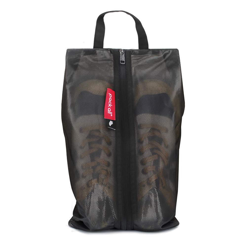 pack all Shoe Bag for Travel, Water-Resistant Shoe Pouch for Gym, Odor-Resistant Soccer Cleats Bag for Sport (Dual Pocket Version)