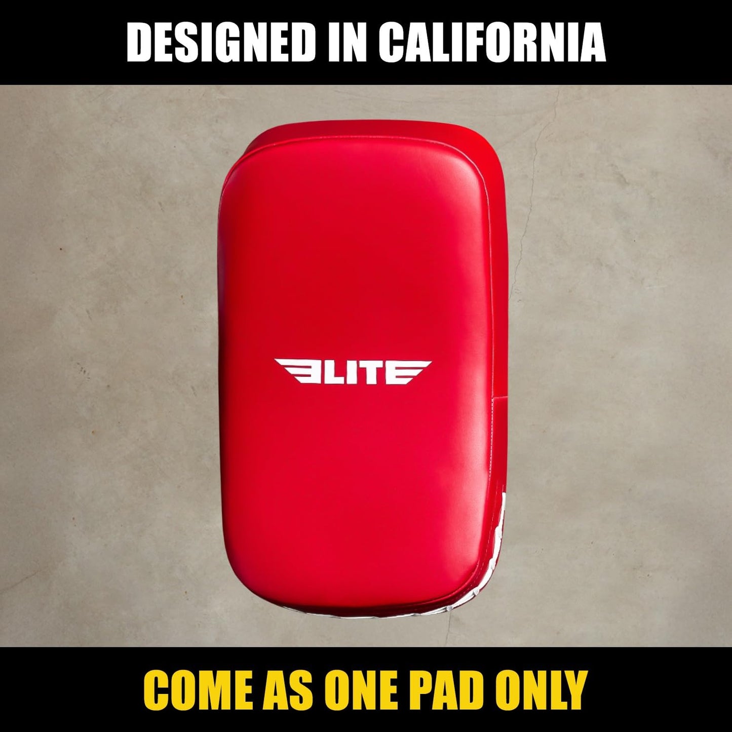 Elite Sports Muay Thai Kickboxing Training Pad for Kickboxing,MMA,Taekwondo,Karate. Ideal for Punches,Knees, and Kicks in Martial Arts Training (Solid Red)