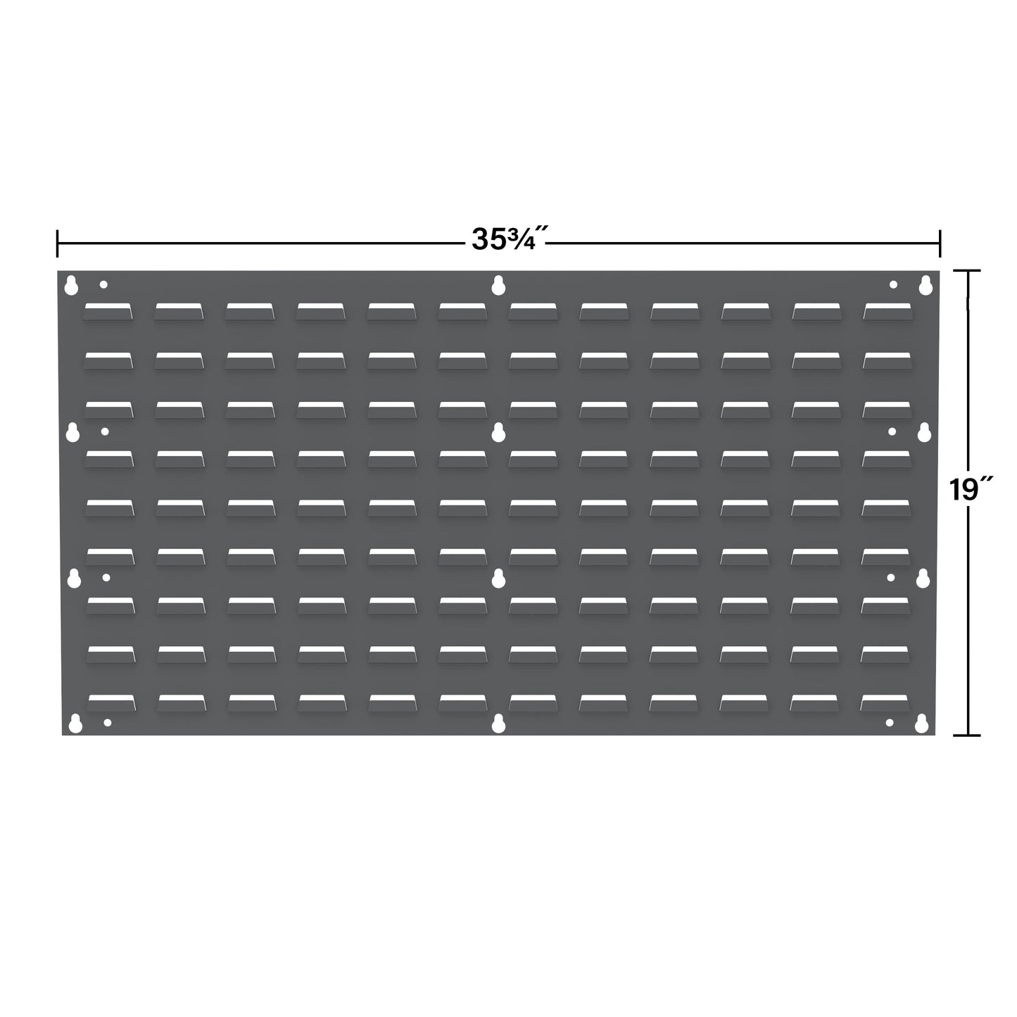 Akro-Mils 30136 Heavy Duty Wall Mount Garage Storage Steel Louvered Panel | Wall Storage Bin Hanging Organizer System for AkroBins, 36-Inch W x 19-Inch H, Grey, Single