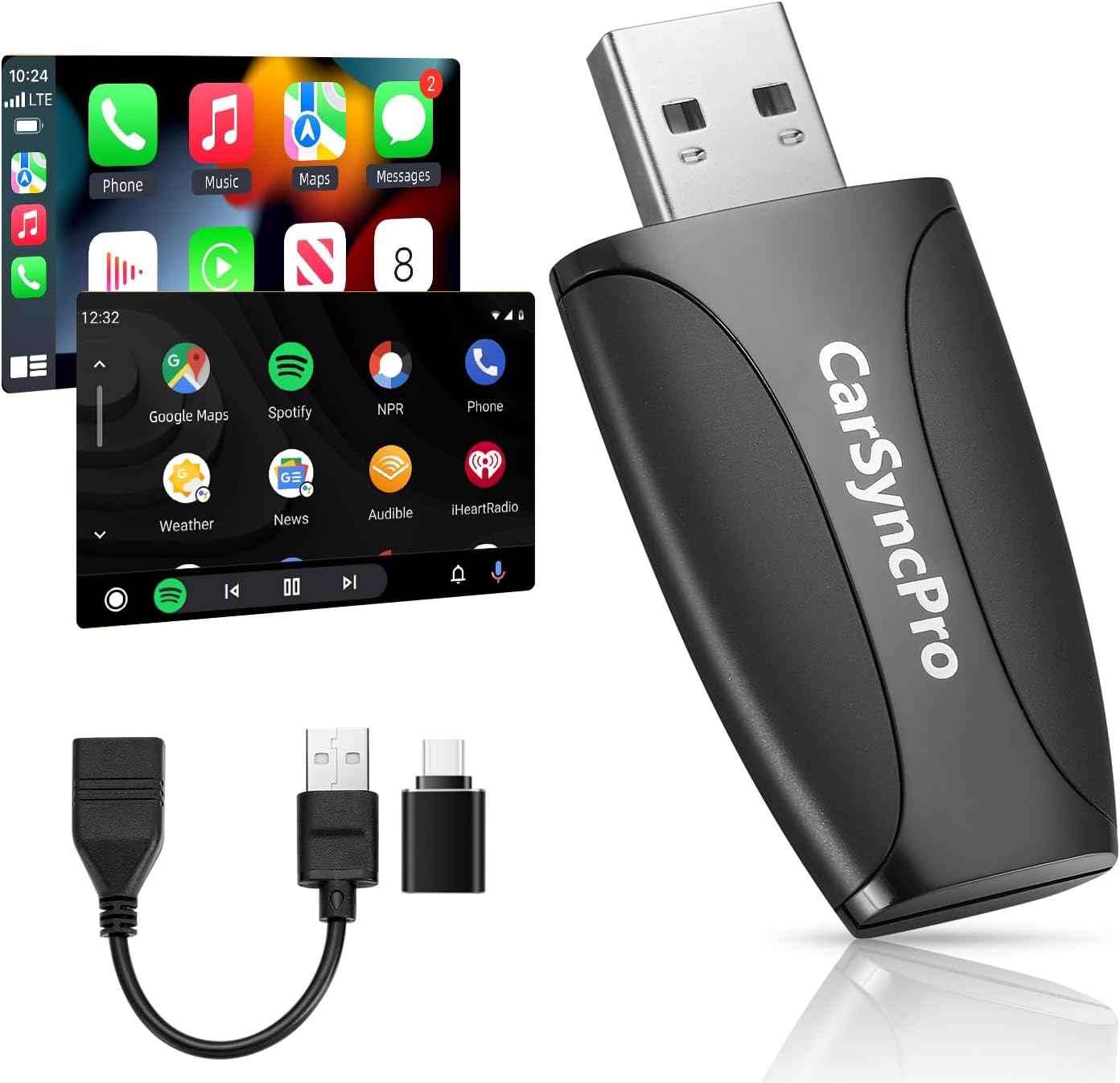 carsyncpro Control,(A/C/E/S/CLA/CLS/GLA/GLB/GLC/GLE/GLS/G-Class) Benz Wireless CarPlay Adapter, Wireless