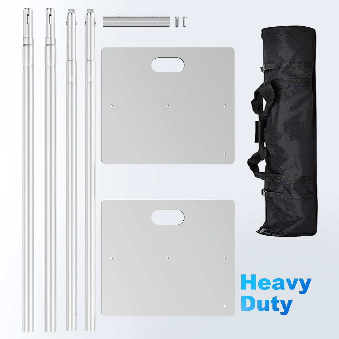 OPYRET Pipe and Drape Backdrop Stand Kit Backdrop Stand For Parties 10ftx10ft Adjustable Photo Backdrop Stand Heavy Duty Background Stand for Wedding Banquet Decorations Silvery