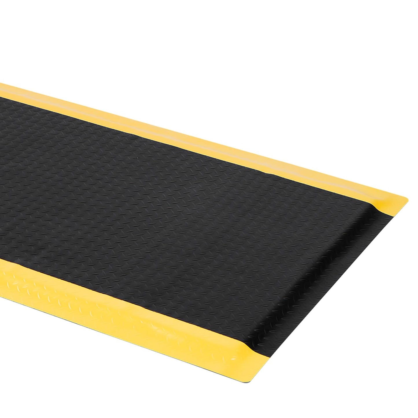 GOOFCXO 3 x 6 FT Anti Fatigue Mats Industrial 15/16 Inch Thick Soft Sponge Ergonomic Mat Durable Heavy Duty Diamond Plate for Standing Non Slip Industrial Grade Floor Mat for Leg & Back Pain