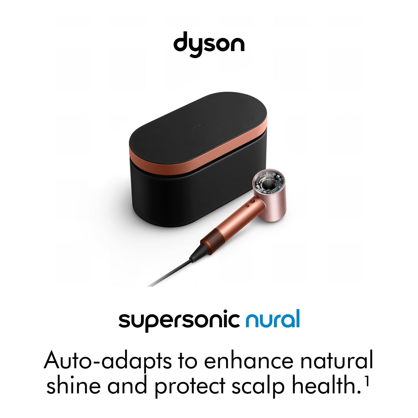 Dyson Supersonic Nural™ Hair Dryer, No Heat Damage, 5 Intelligent attachments with Diffuser & Styling Concentrator, Scalp Health, All Hair Types