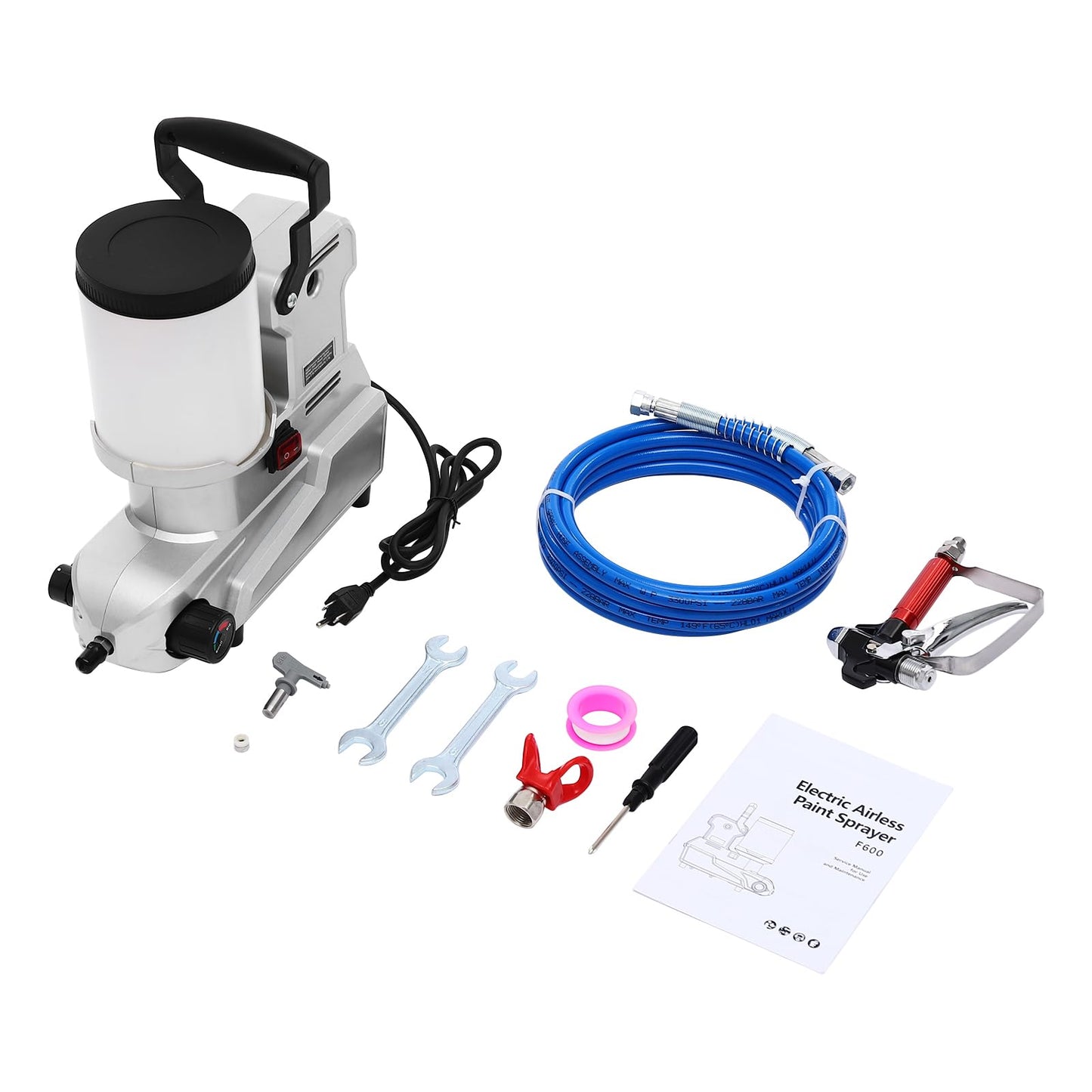 Airless Paint Sprayer,1600W High Pressure Efficiency Airless Stand Sprayer for Home Interior, Exterior, Commercial Use, DIY Handyman-Professional Contractor Grade Spray Paint Machine