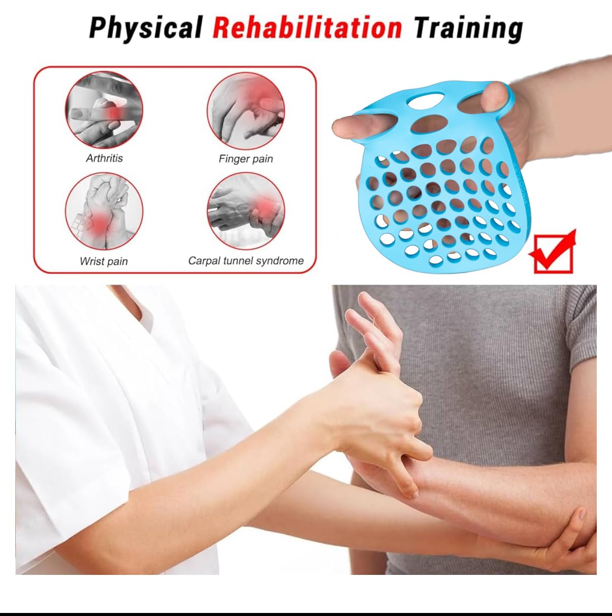 Finger Stretcher Hand Therapy Equipment (2-Pack) Finger Extension Exerciser for Grip Strength and Physical Therapy | Hand Exercise Web with Various Resistance Levels