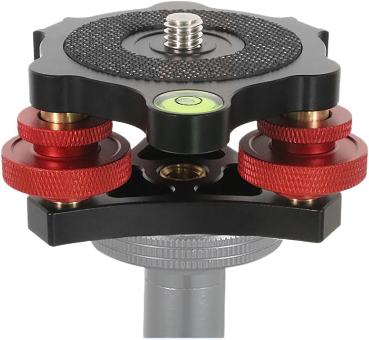 SQFOR +/-5 3 Camera Leveler, Tri-Wheel Leveling Base for Macro Photography with Degree Precision Adjustment, Aluminum