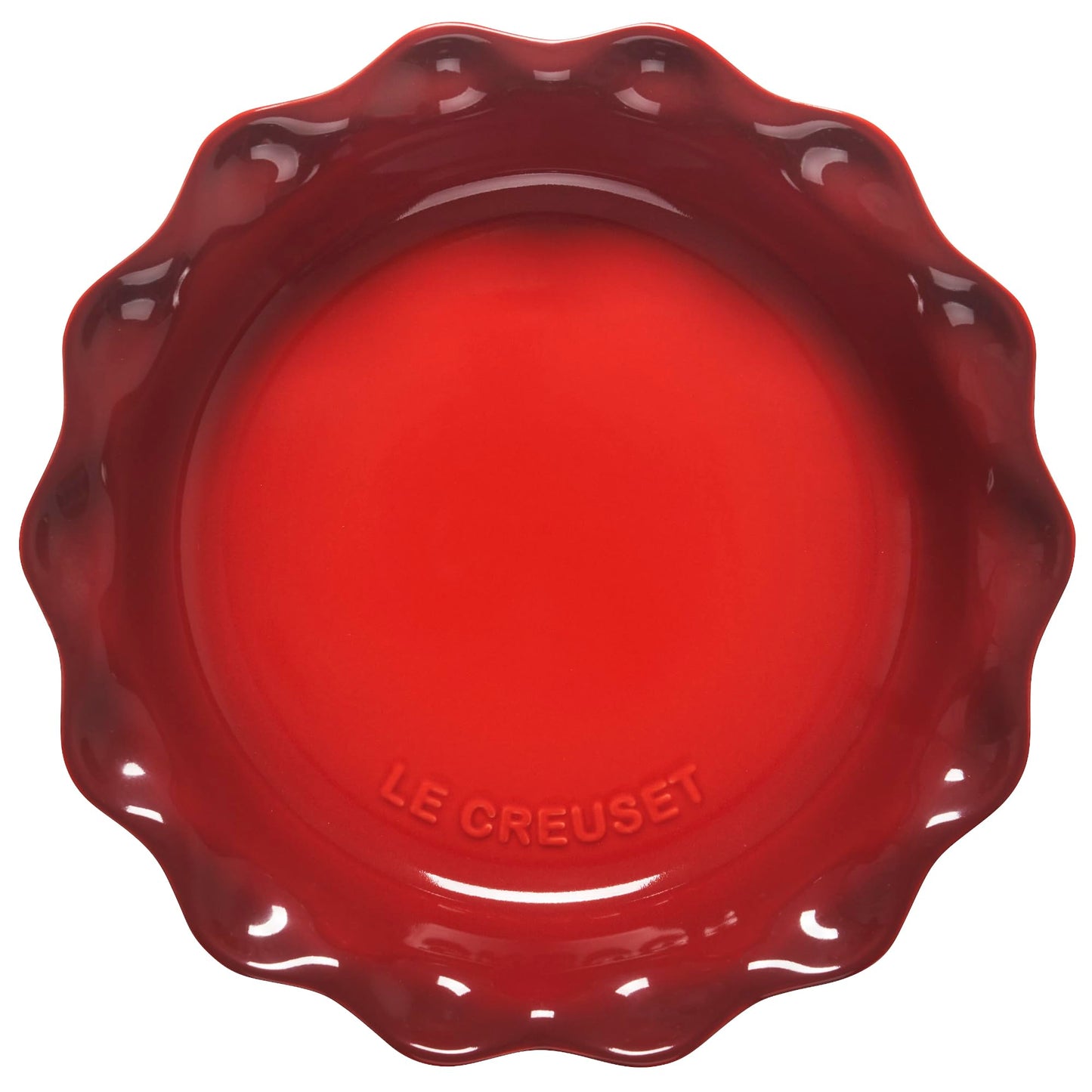 Le Creuset Stoneware 9" Heritage Pie Dish, Cerise