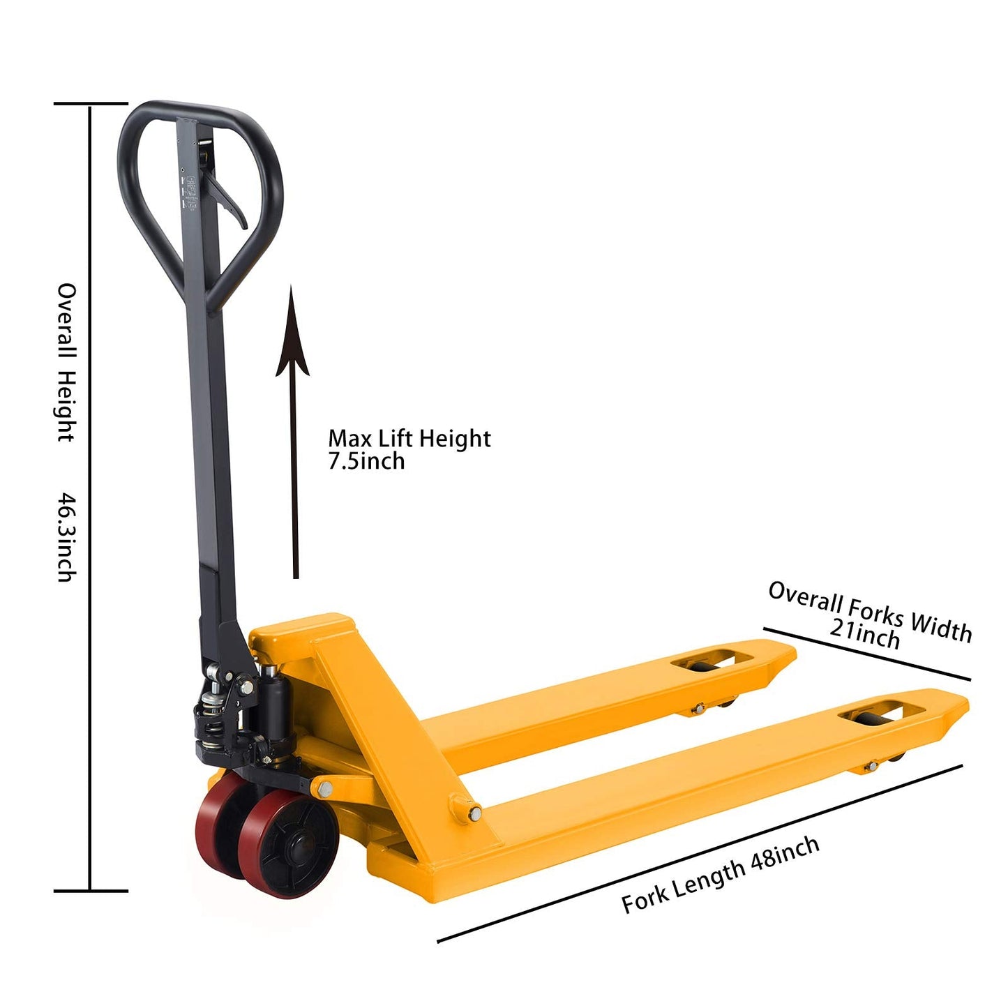 Tory Carrier Manual Pallet Jack Hand Pallet Truck 48" Lx21“W 5500lbs Capacity