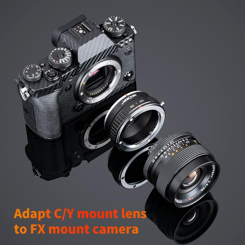 K&F CONCEPT X-Pro1 Lens Mount Adapter Compatible with Contax/Yashica (Also Know as c/y) Lens to Fujifilm Mirrorless