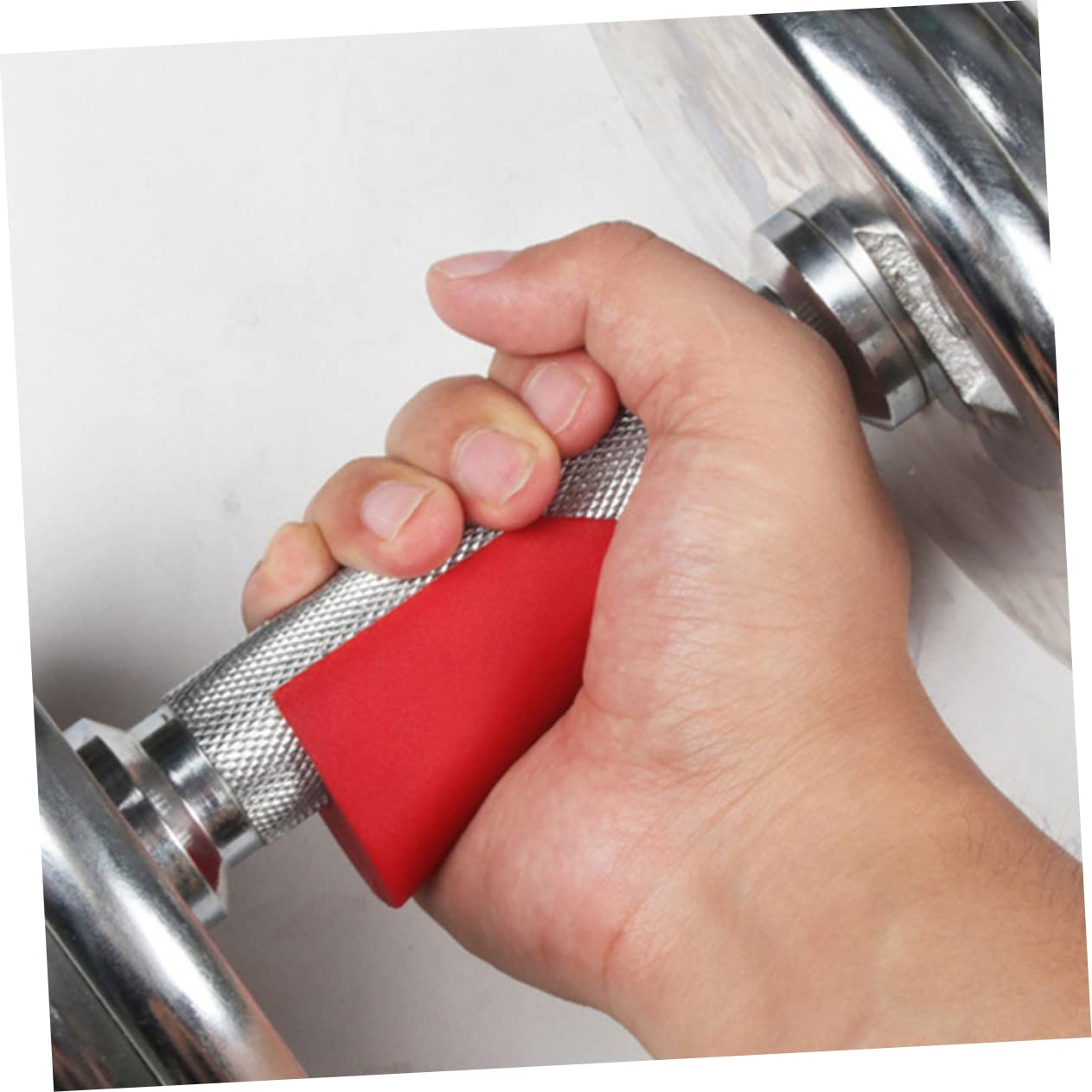 BRIGHTFUFU Non-Skid Barbell Grip Covers 3.11X1.41X1.29In Dumbbell Handle Covers for Weightlifting Safety Stability Fitness Training Equipment