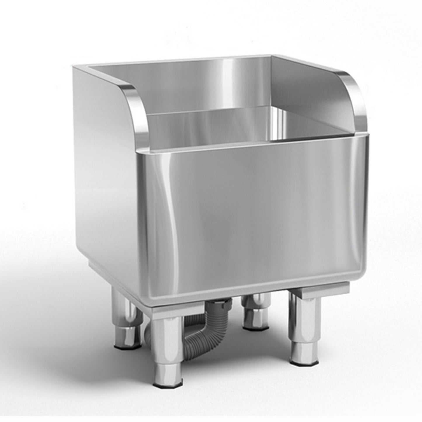 Commercial Floor Mop Sink，Stainless Steel Mop Service Basin，Mop Cleaning Sink，Vertical industrial sewage tank for balconies, laundry rooms, industries, etc（17.7”×16.1”×21.6”)