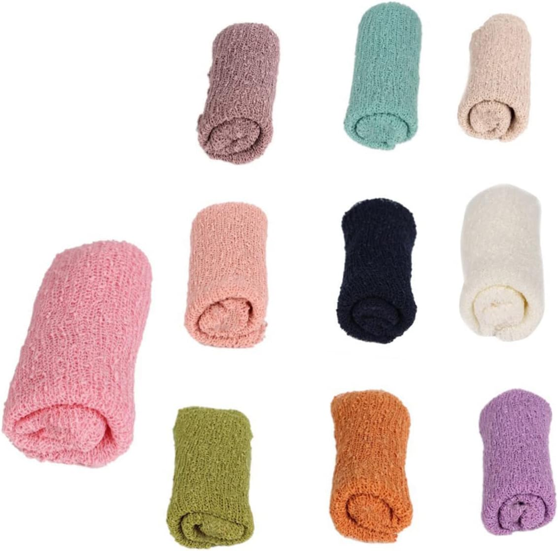 LABRIMP Photography Stretch Wrap Light Purple for Photoshoots Versatile Swaddle with Nubby Texture for Newborn Props