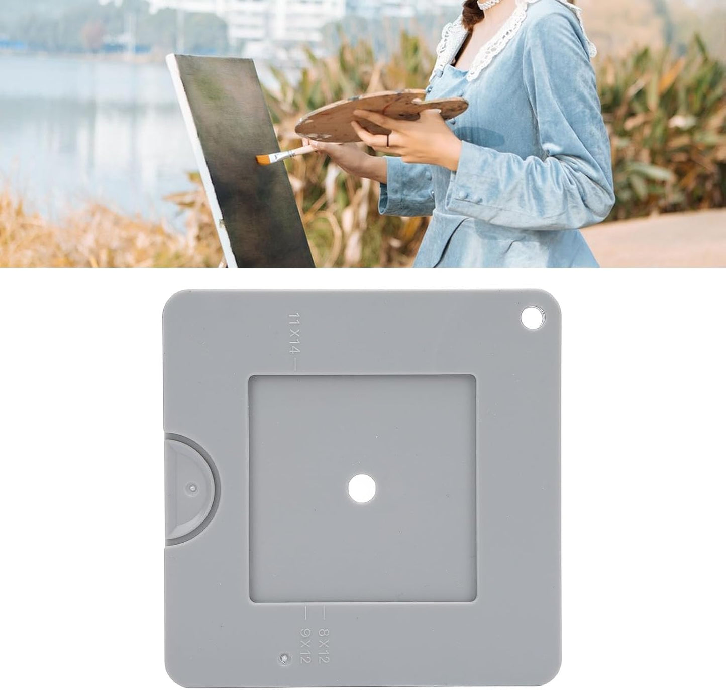 2 Set Artist Viewfinder,Plastic Portable Adjustable Tool,Sliding Mechanism Color Isolation for Painting Photography