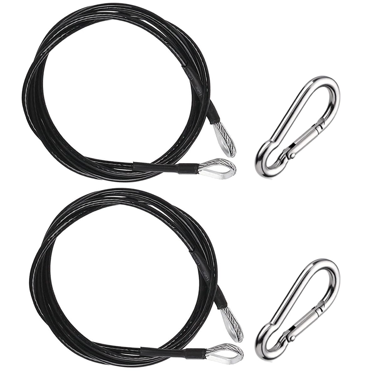 LOOEEL 2 Pack 39 Inch Fitness Extension Cable,Fitness Extension Rope Attachments Home Gym Cable Pulley System Fitness Cable for Tricep Pull Down and Leg Exercise Home Gym Machine Accessories