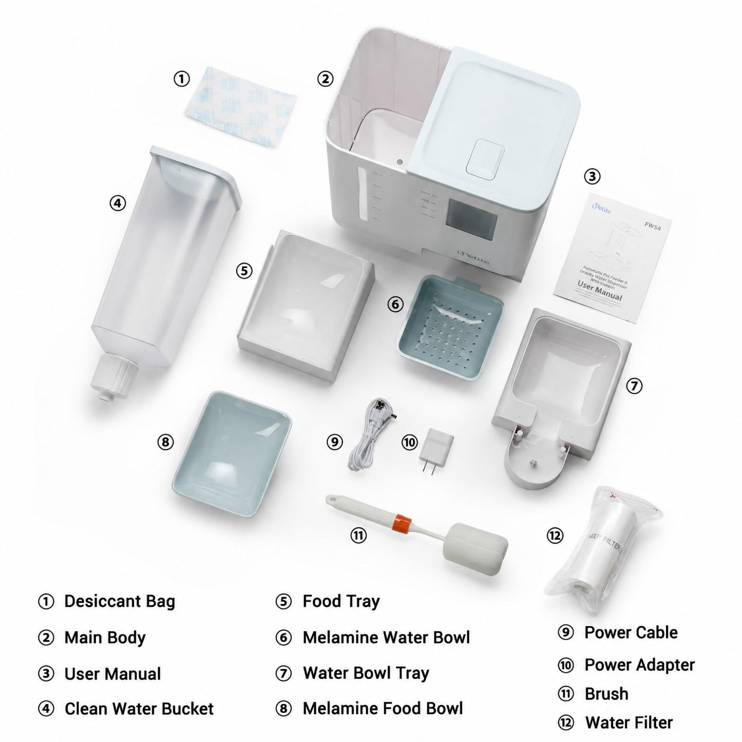 iPettie FW54 5G/2.4GHz WiFi Automatic Feeder and Waterer 2-in-1 Set for Pets, 300 oz Large Capacity for 2 Weeks, Perfect for Working Parents