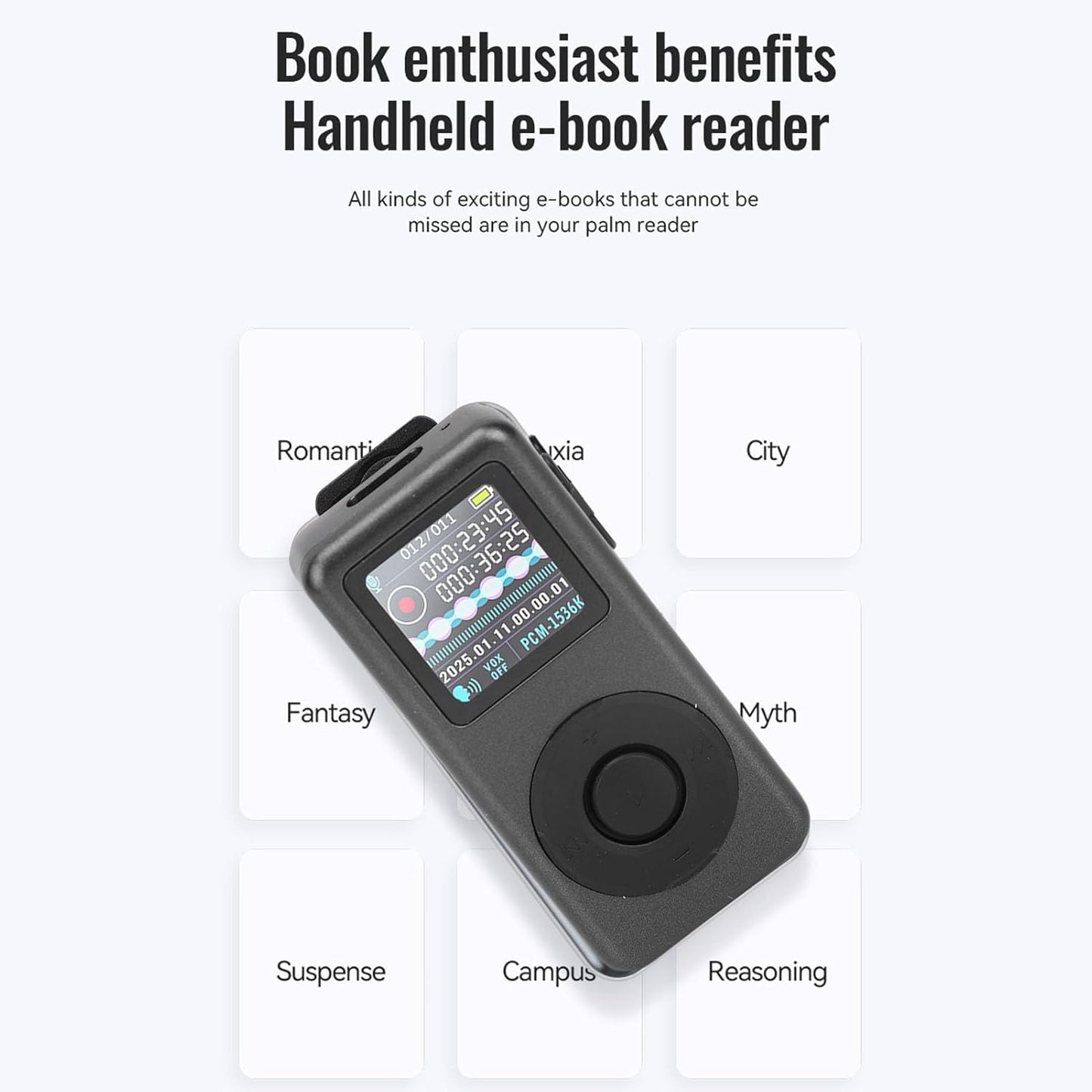 Dpofirs MP3 (16GB) Clip Player, with Voice Recorder and AI Noise Reduction, Portable Music Player with Clip, Bluetooth