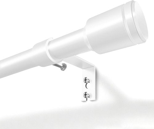 Adjustable 5/8” Diameter Curtain Rods by [Brand Name] - 30-60 Inch for 30-54 Inch Windows | White, 2 Pack
