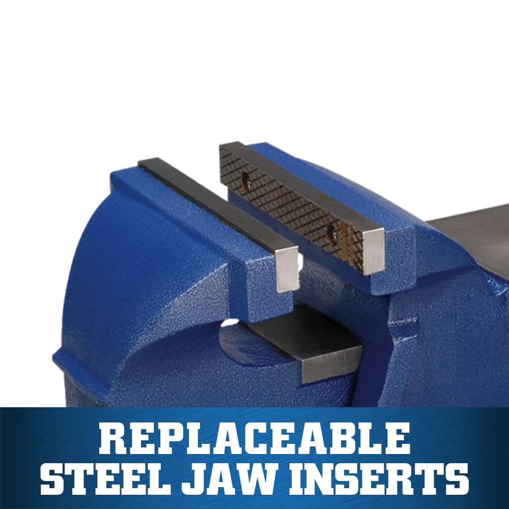 Wilton General Purpose Bench Vise, 6" Jaw Width, 5" Max Jaw Opening, 3" Throat (11106)