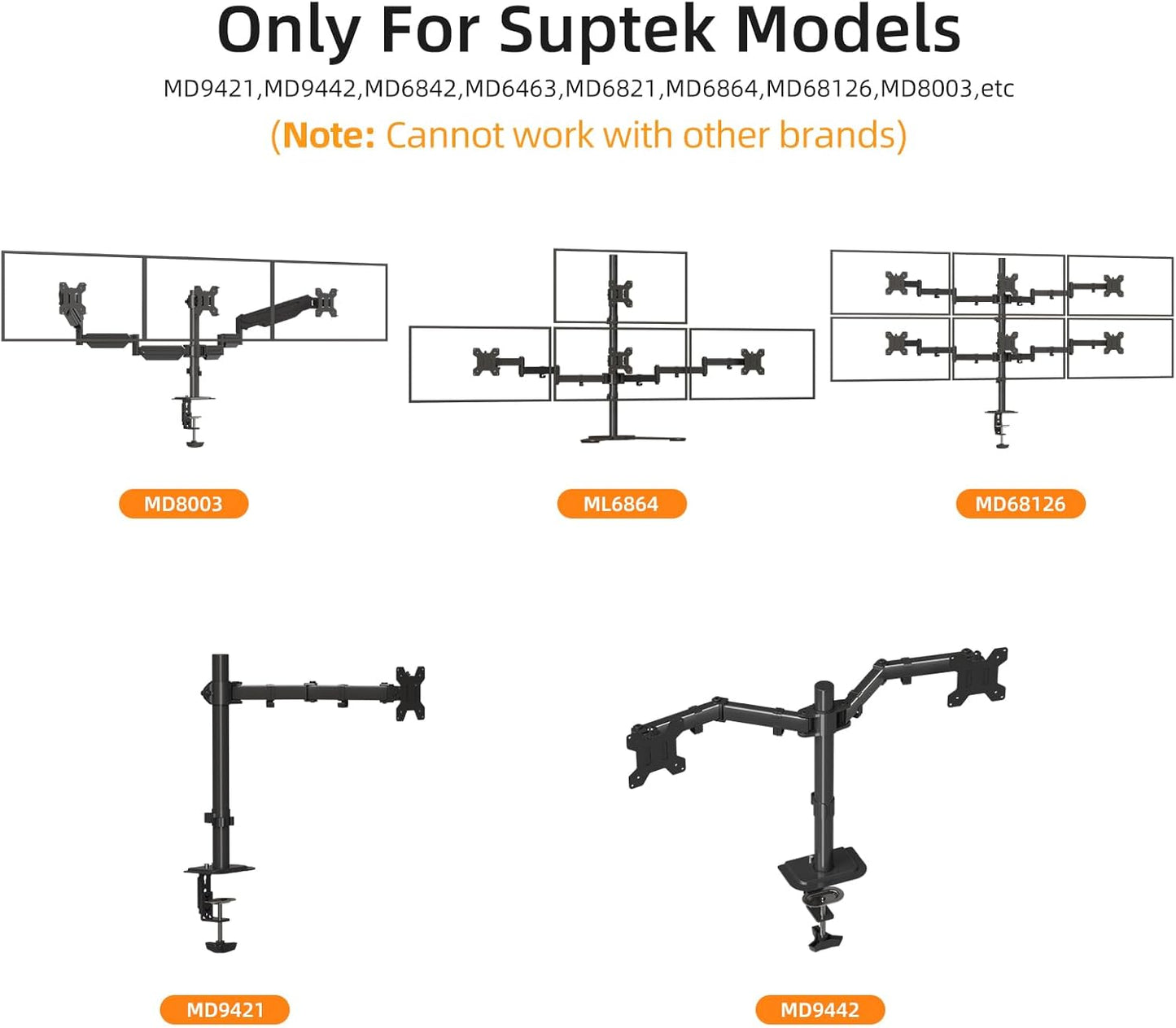 suptek 75x75 100x100,2 Pack(MD6MB-2) Monitor Mounting Plate for Monitor Computer Mounting System