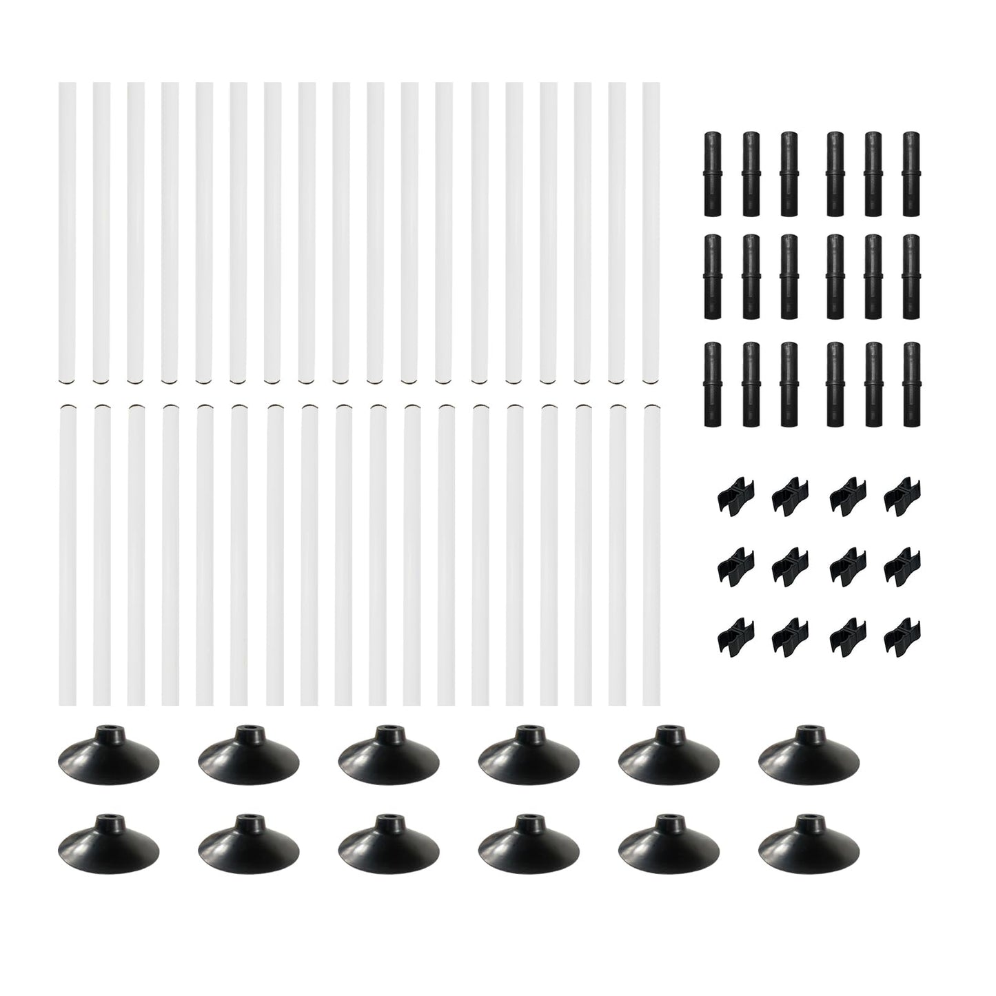 TNZMART 4.9 FT and 3.3 FT White Agility Poles Adjustable Hurdles for Soccer Football Speed Training Equipment Track and Field (Pack of 6, 4.9 FT)