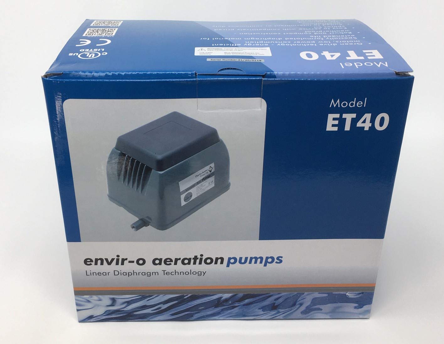 Blue Diamond Pumps Blue Diamond ET 40 Septic or Pond Linear Diaphragm Air Pump