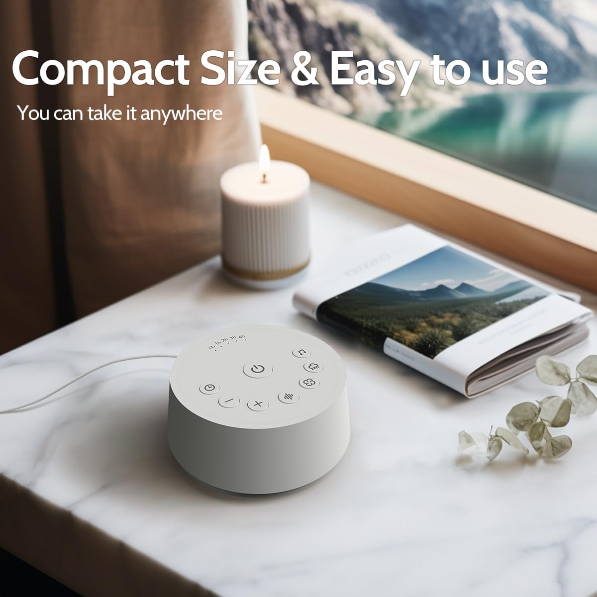 Skiennix White Noise Machine - 25 Soothing Sounds, 32 Volume Levels, 5 Timers | Ideal for Kids & Adults