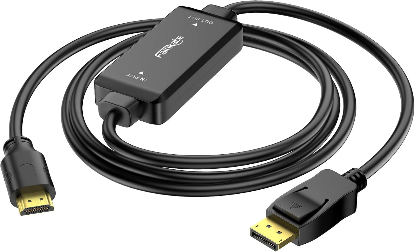 fairikabe 4K@60Hz, 4.9ft/1.5m PS5/PS4 HDMI to DisplayPort Cable Unidirectional HDMI Source to DP Monitor, Plug and Play