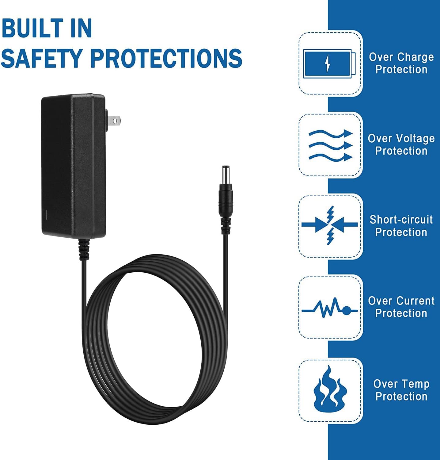 Fbalazar YLS0241A-T260080 A11 Hero,A11 Tango,A10 Hero,A10 S3,iFLOOR3,Floor S5 AC/DC Adapter Charger Compatible