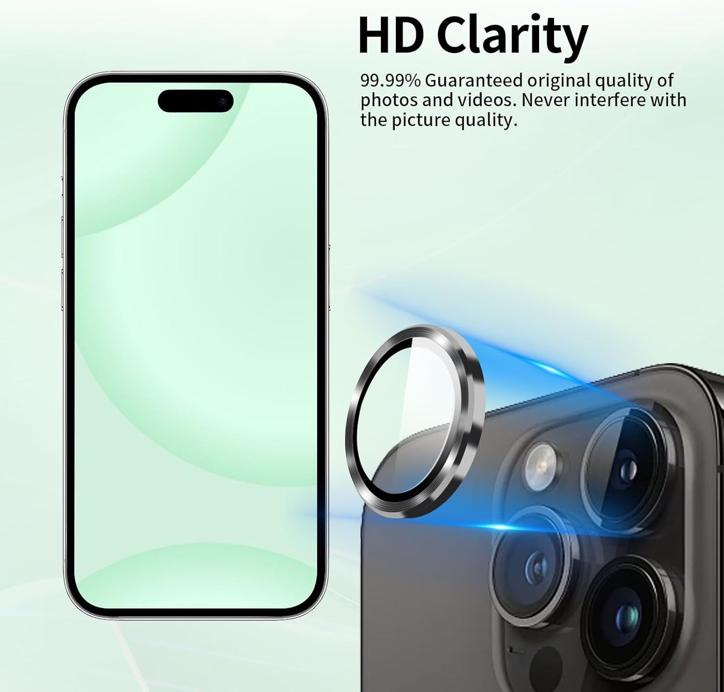 3 Pack 16 9H BLEUM CADE Camera Lens Protector for iPhone Pro Max, Full Coverage, Anti-Scratch, Hardness Tempered Glass