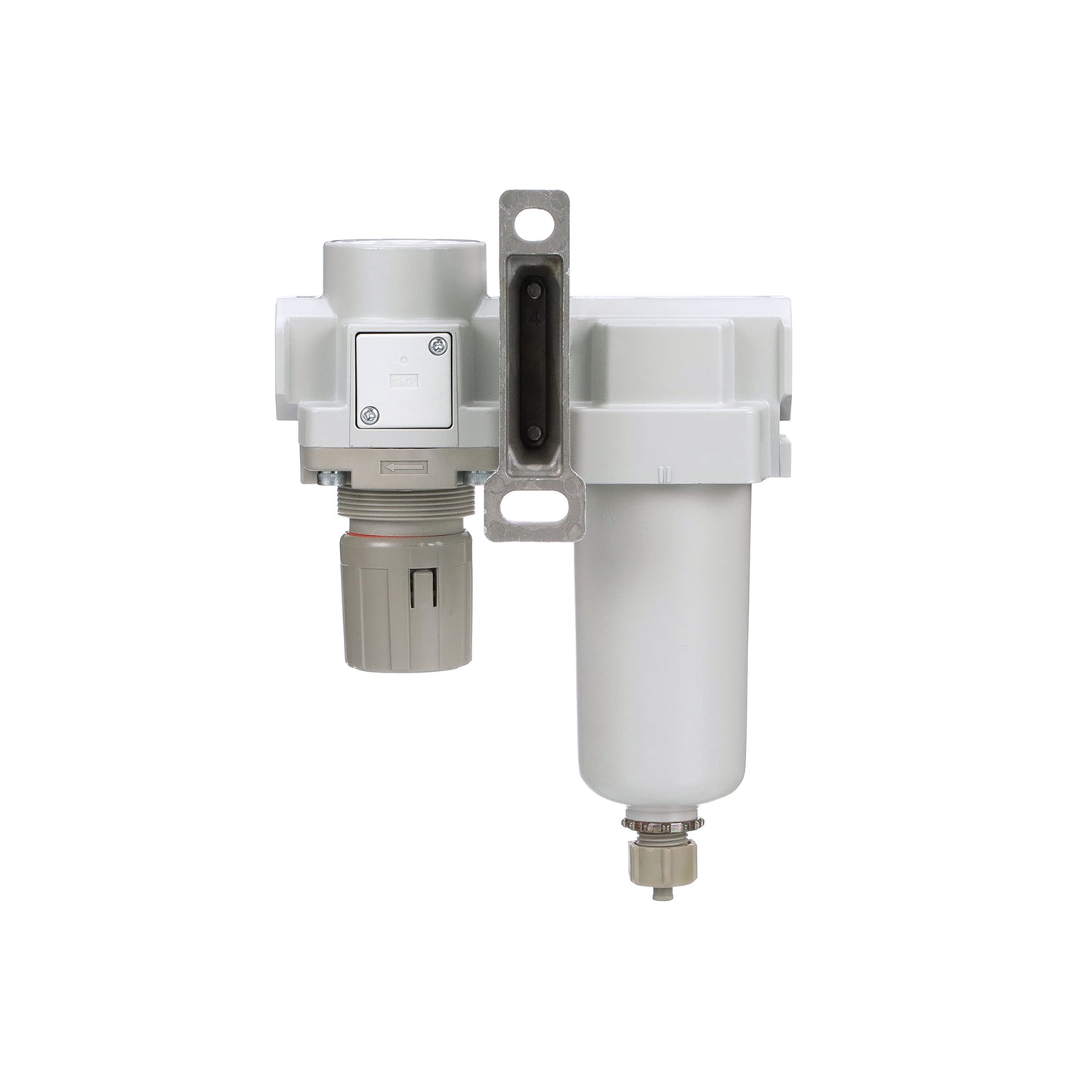 PneumaticPlus SAU420-N06G-MEP Compressed Air Filter Regulator Combo 3/4" NPT - Metal Bowl, Manual Drain, Bracket, Gauge