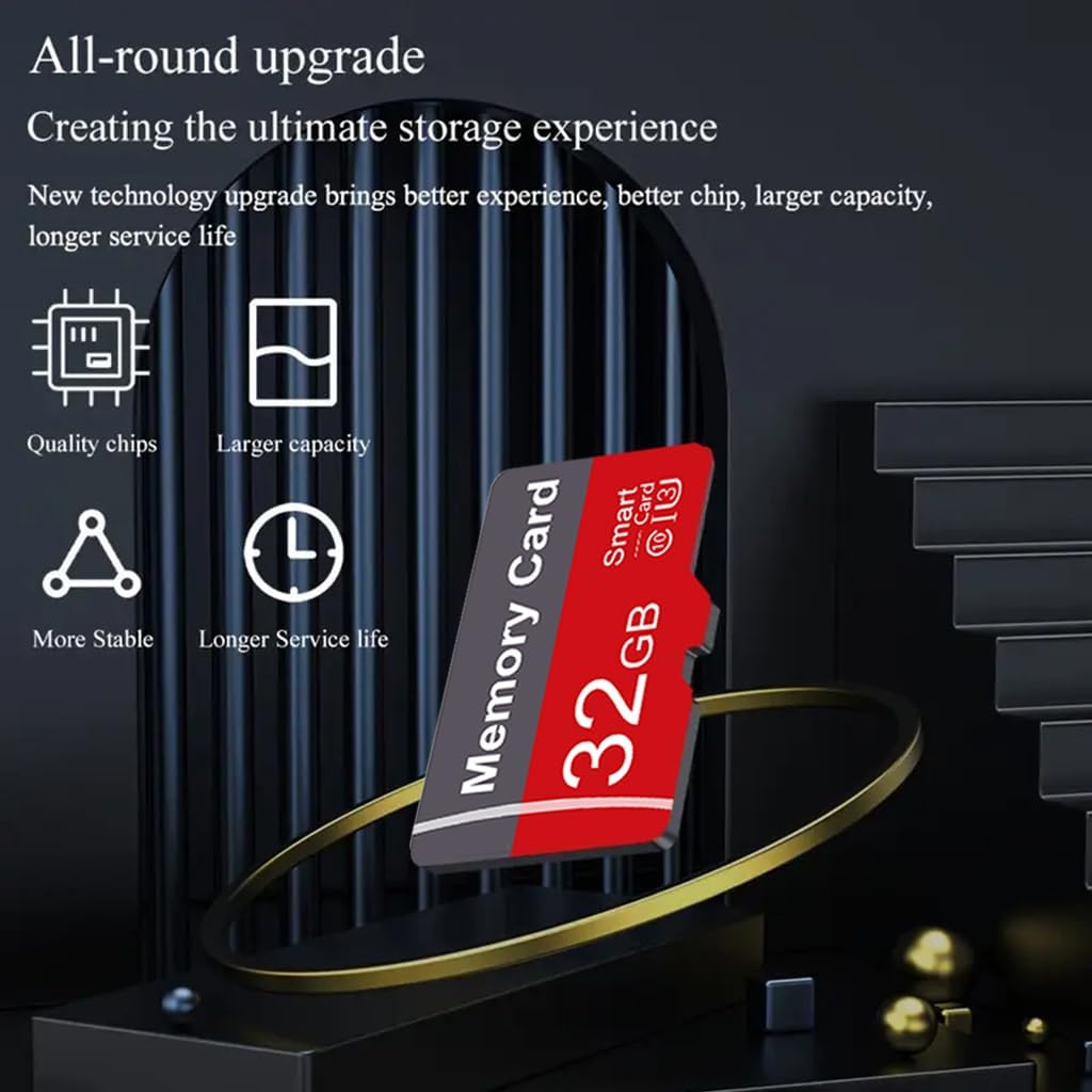 Yicunxin 2 Pack 32GB C10 A1 (32, Memory Card with Adapter, High Speed TF Card, UHS-I Memory TF Card for Tablet/Mobile