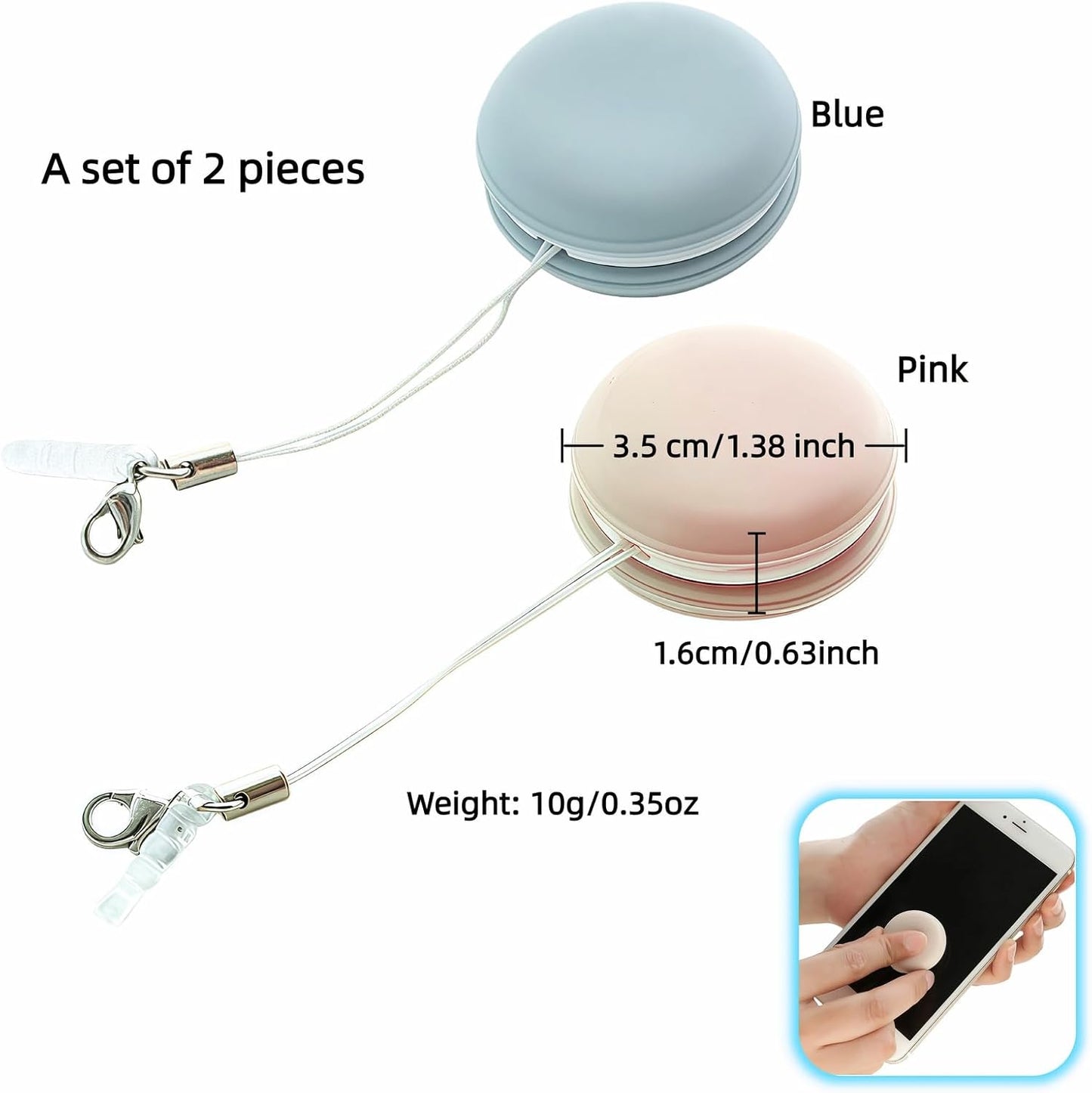 Btolin 2 Pack Phone Screen Cleaner Dust Plug, Portable Keychain Screen Cleaner for Glasses, Phone, Tablet, Lens