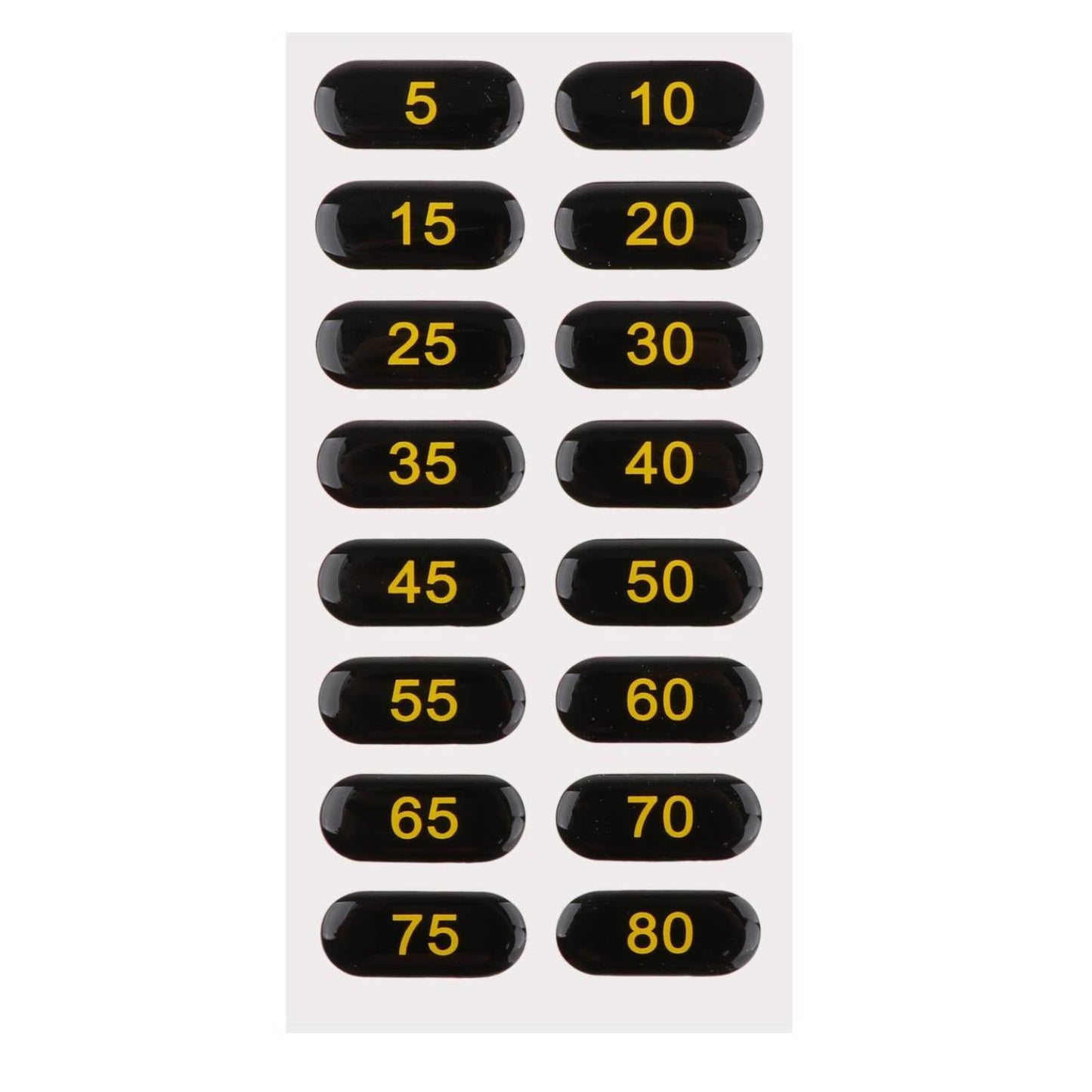 5-80 Weight Stack Stickers for Gym Machine